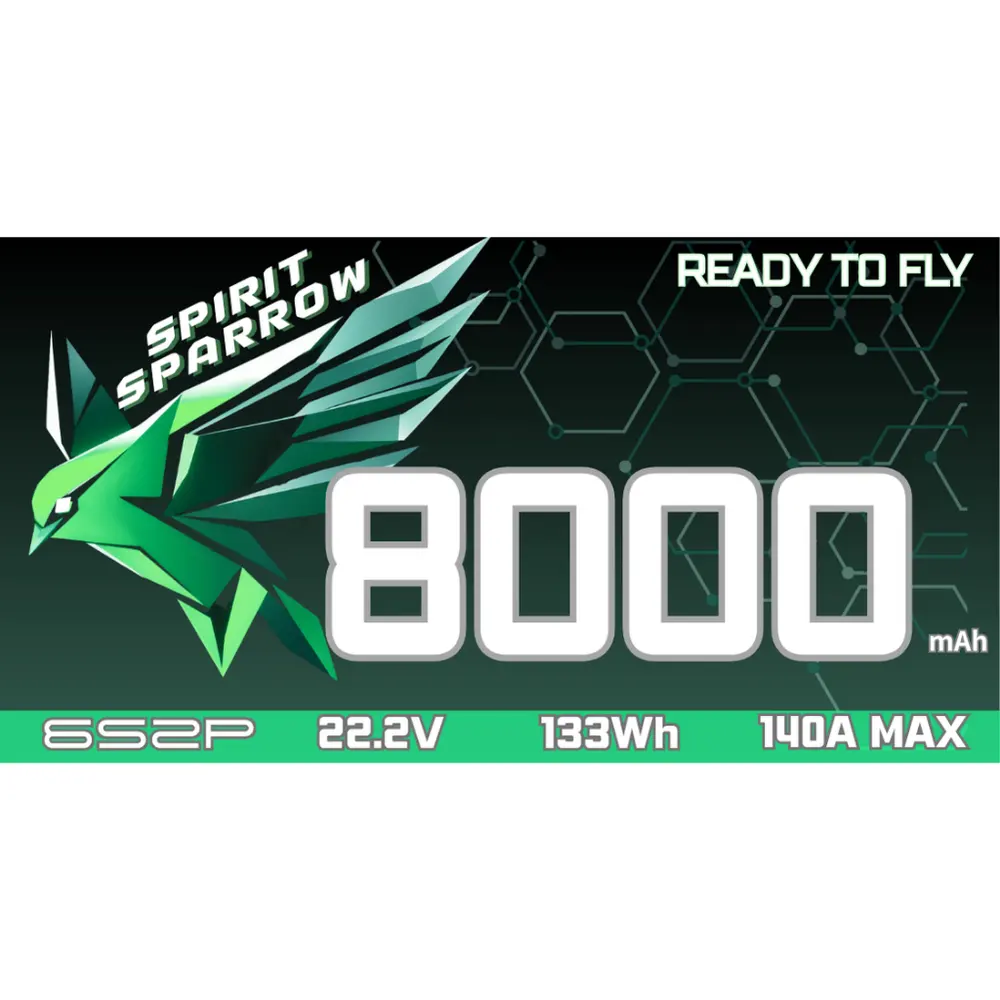 靈雀 Spirit Sparrow FPV遠航電池|6S2P / 6S3P / 6S4P 長航專用鋰電組|(主圖)